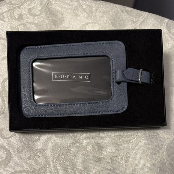 Burano Accessories - 🎁NEW in Package Denim Color Burano  Vegan Leather Luggage Tags🎁